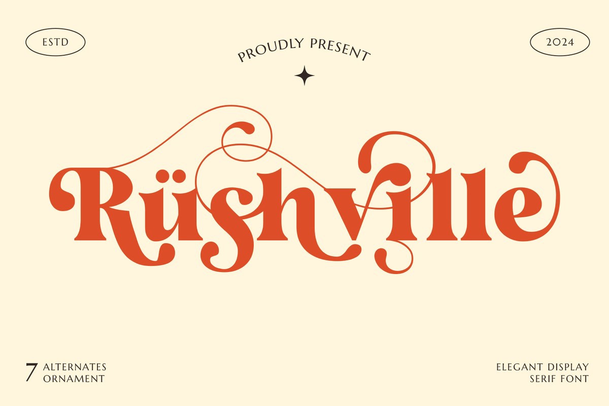 Schriftart Rushville