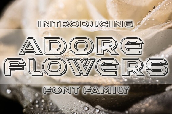 Schriftart Adore Flowers