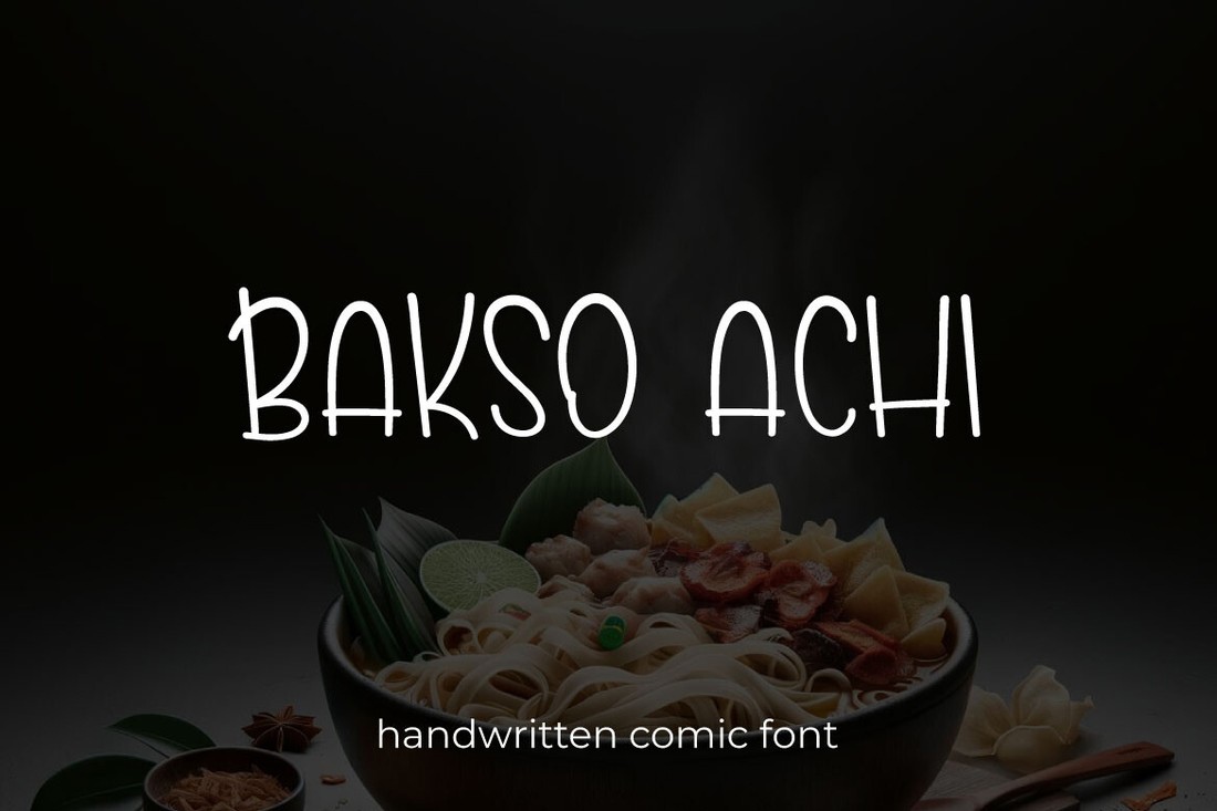 Schriftart Bakso Achi