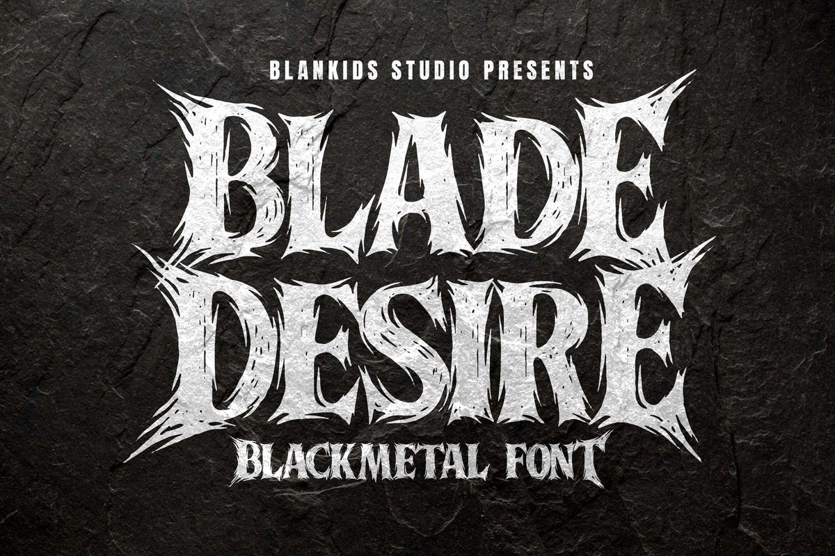 Schriftart Blade Desire