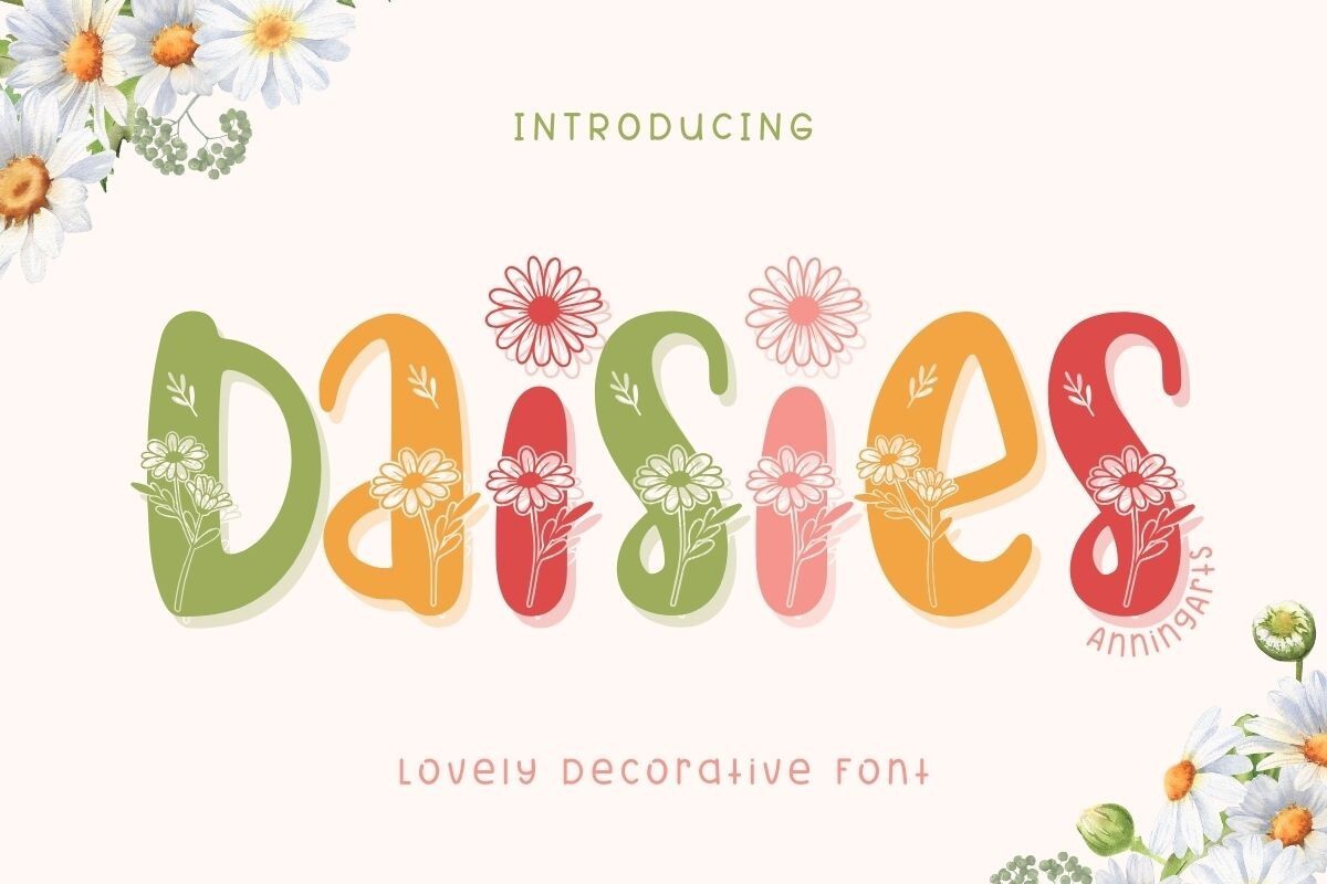 Schriftart Daisies