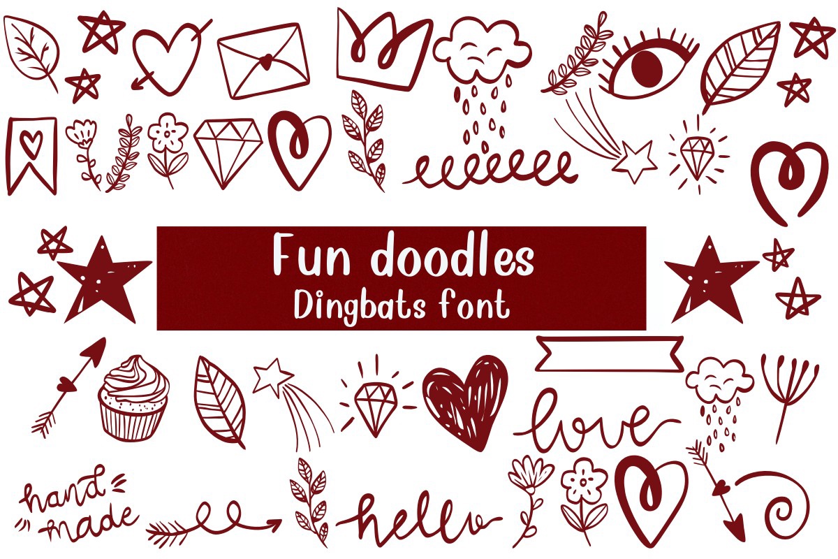 Schriftart Fun Doodles