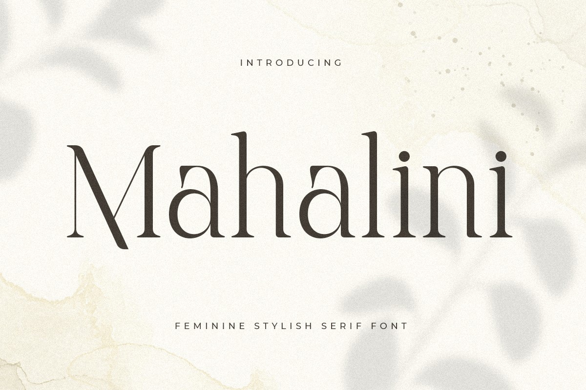 Schriftart Mahalini