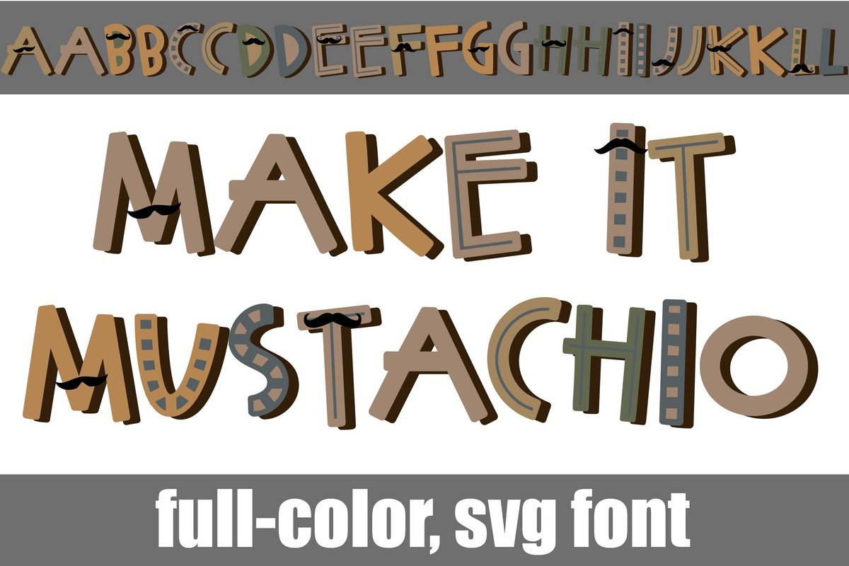 Schriftart Make It Mustachio CF