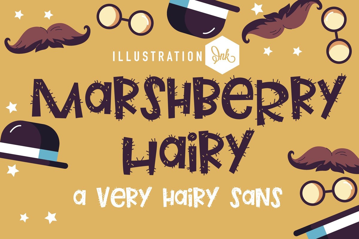 Schriftart PN Marshberry Hairy