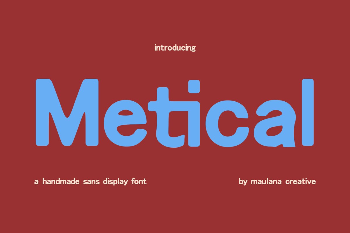 Schriftart Metical