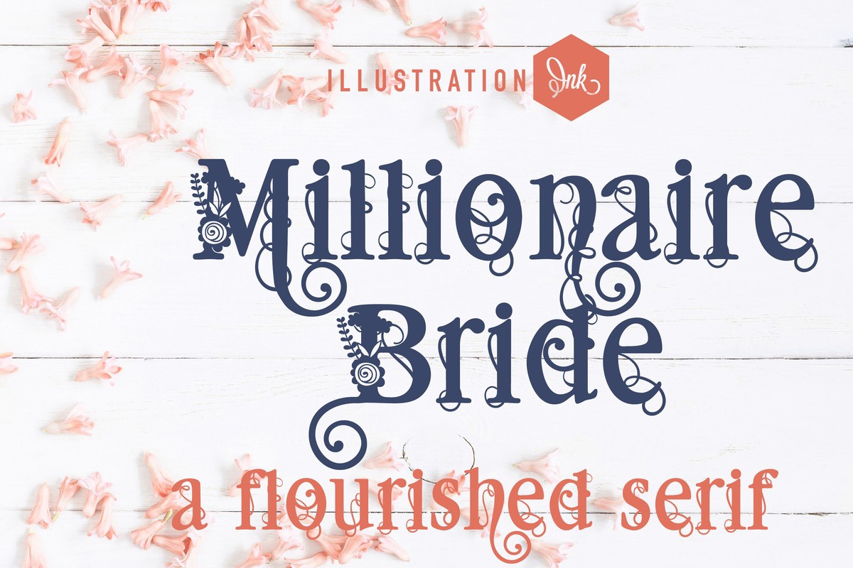 Schriftart PN Millionaire Bride