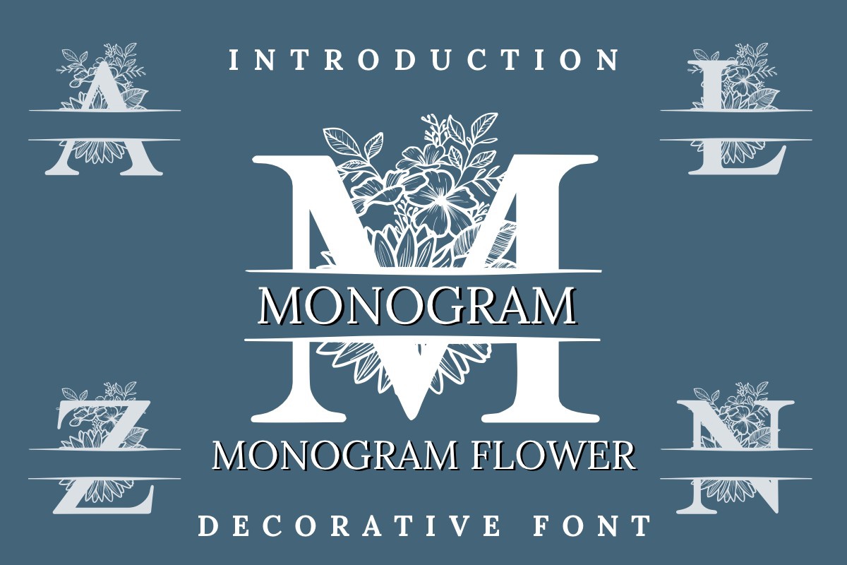 Schriftart Monogram Flower