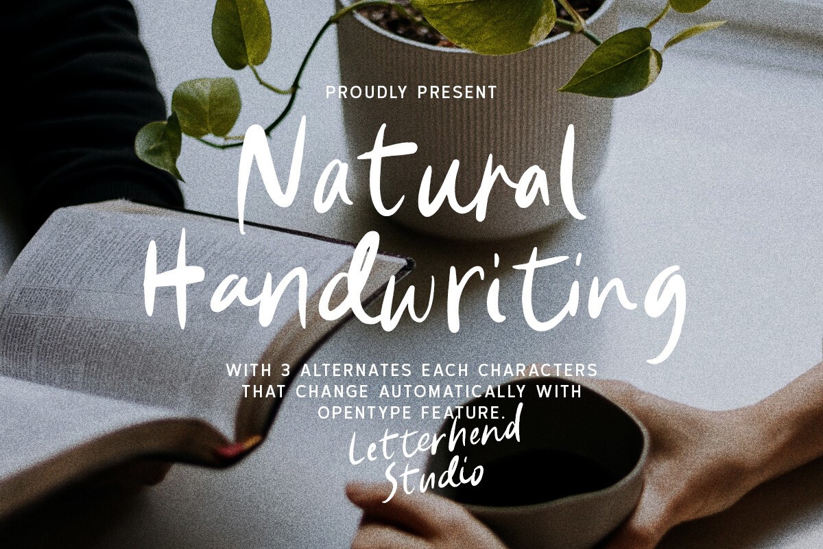 Schriftart Natural Handwriting