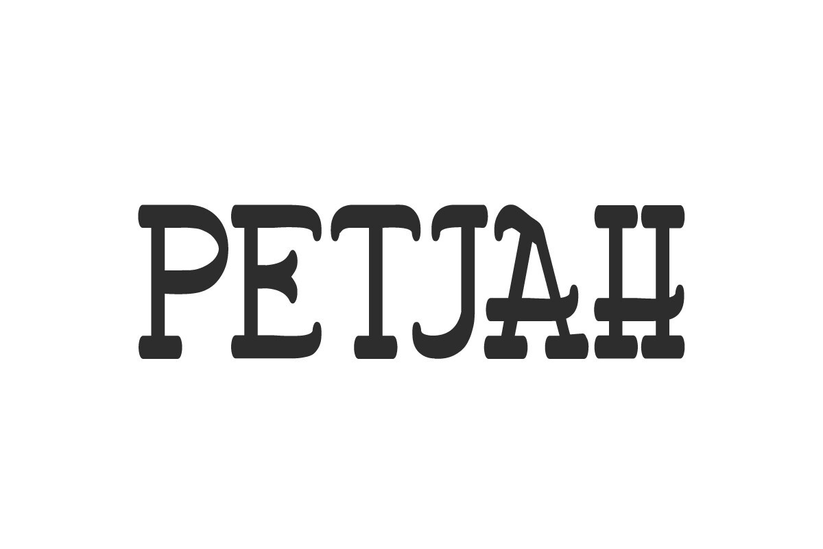 Schriftart Petjah