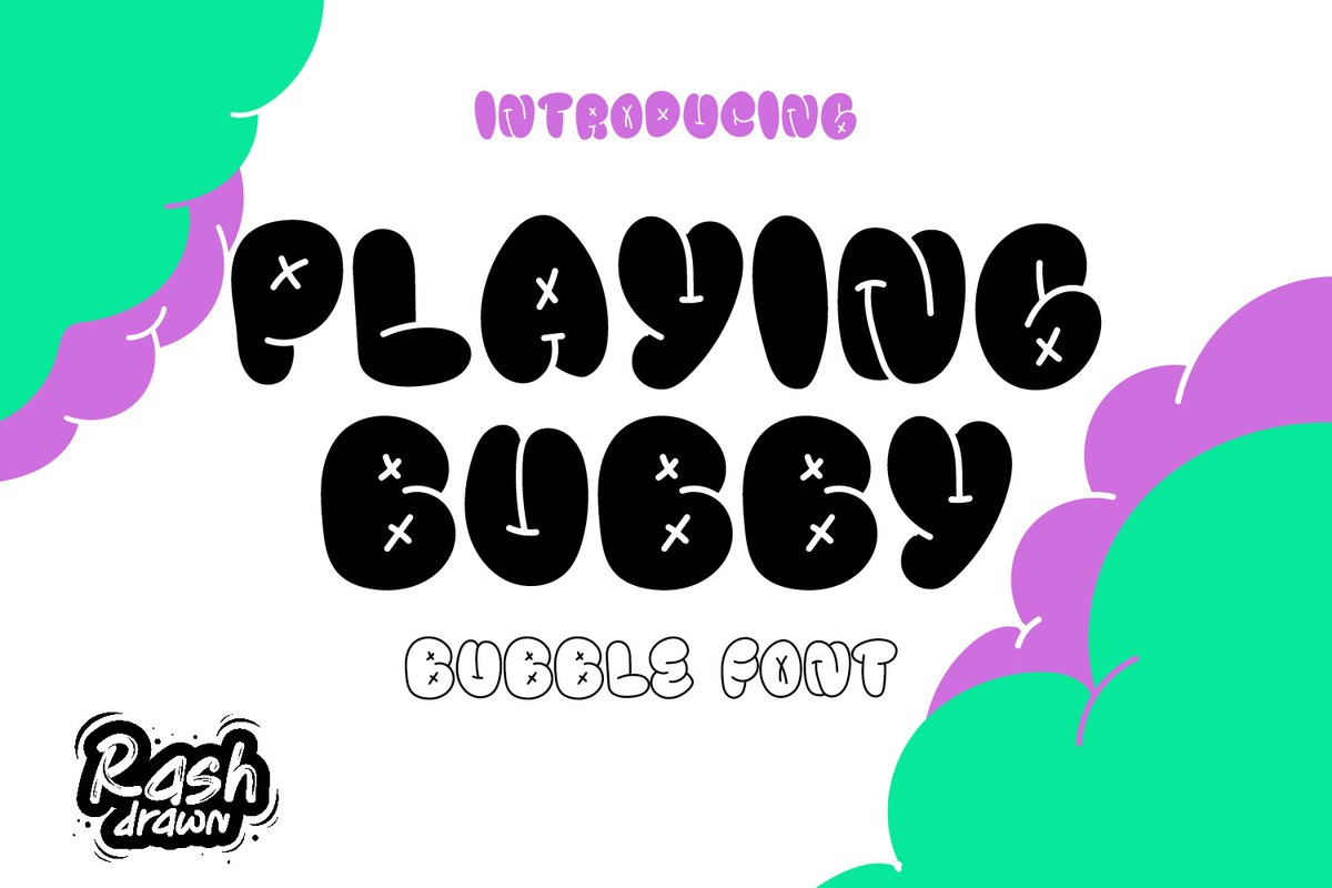 Schriftart Playing Bubby