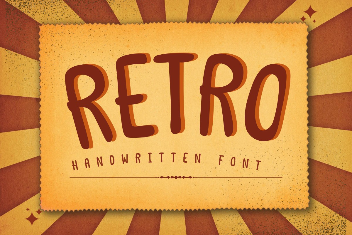 Schriftart Retro