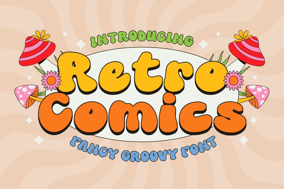 Schriftart Retro Comics