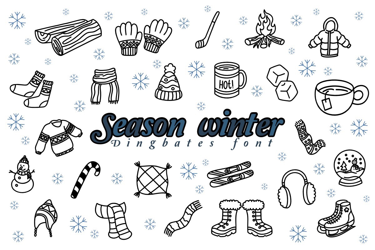 Schriftart Season Winter