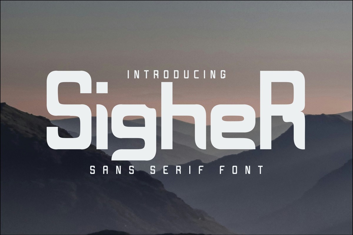 Schriftart Sigher