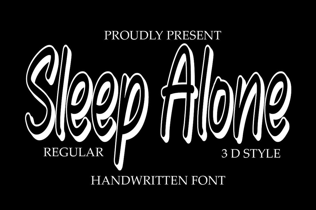 Schriftart Sleep Alone