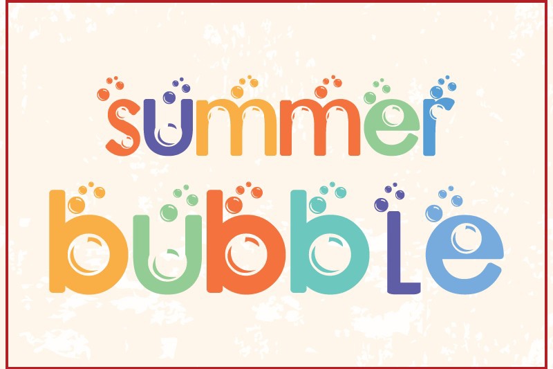 Schriftart Summer Bubble