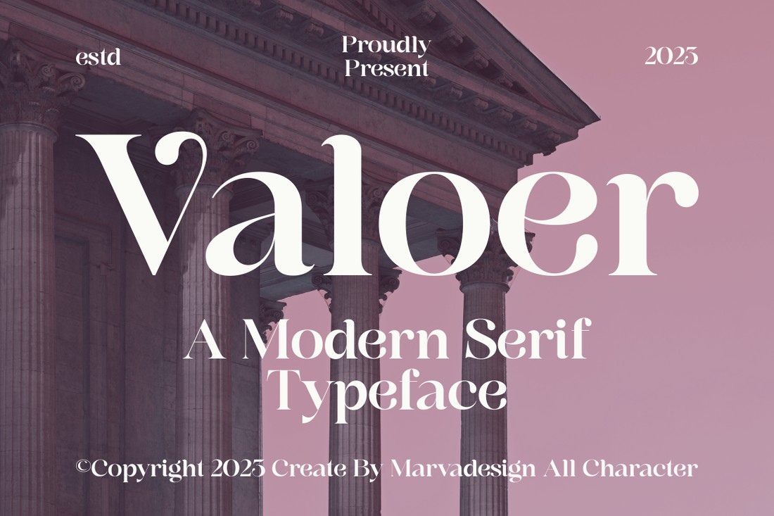 Schriftart Valoer