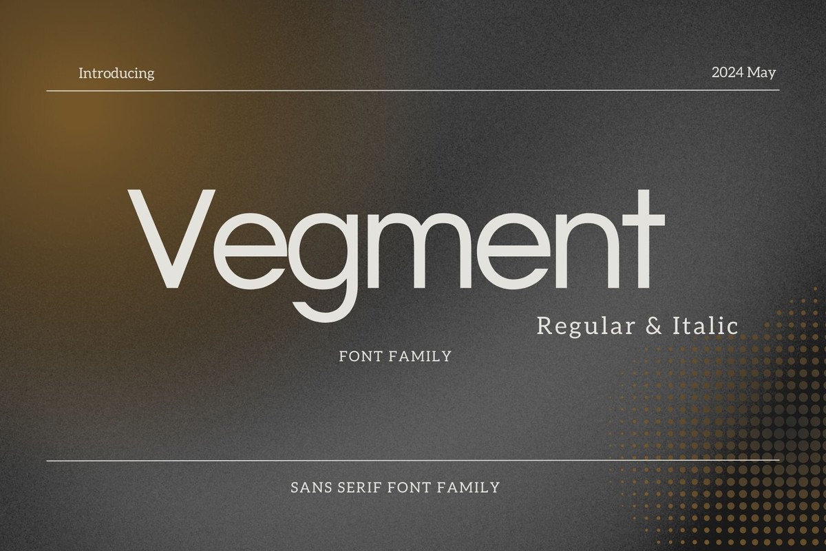 Schriftart Vegment