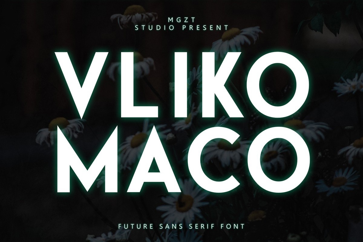 Schriftart Vlikomaco