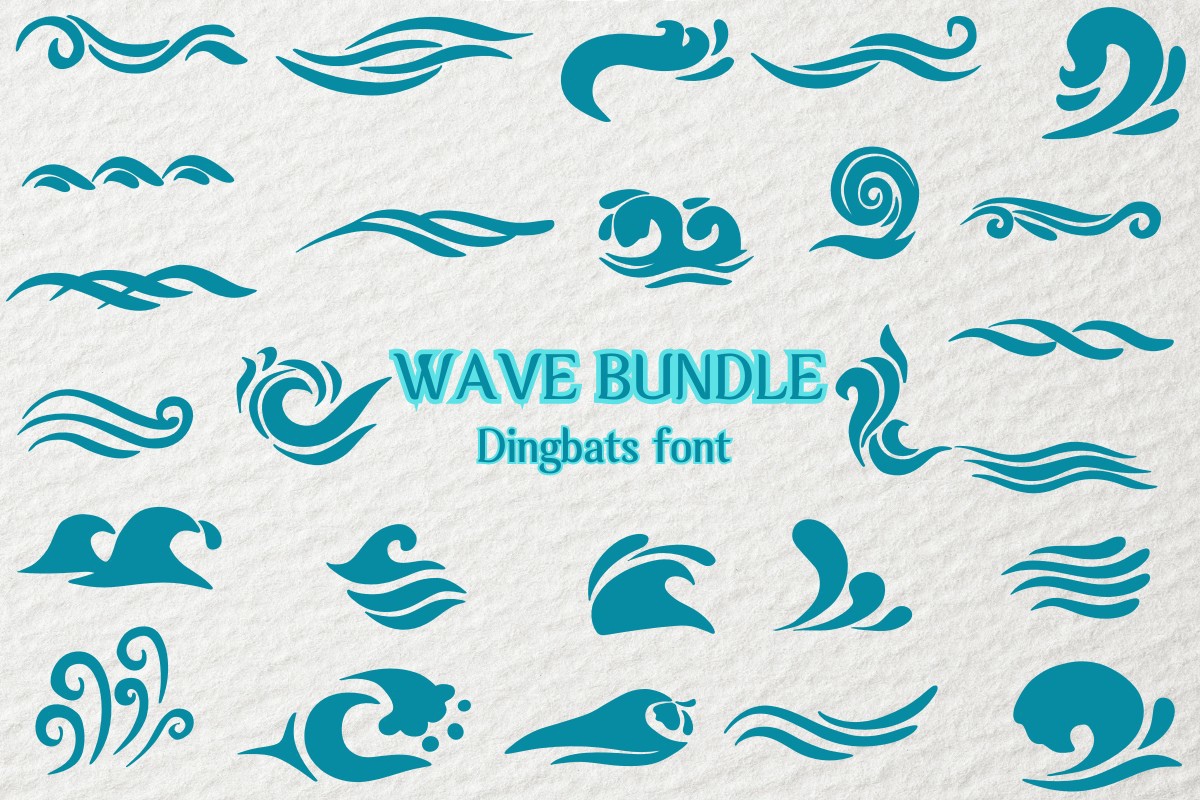 Schriftart Wave Bundle