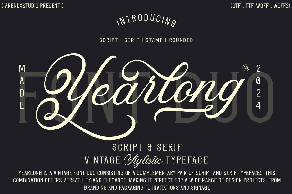 Schriftart Yearlong