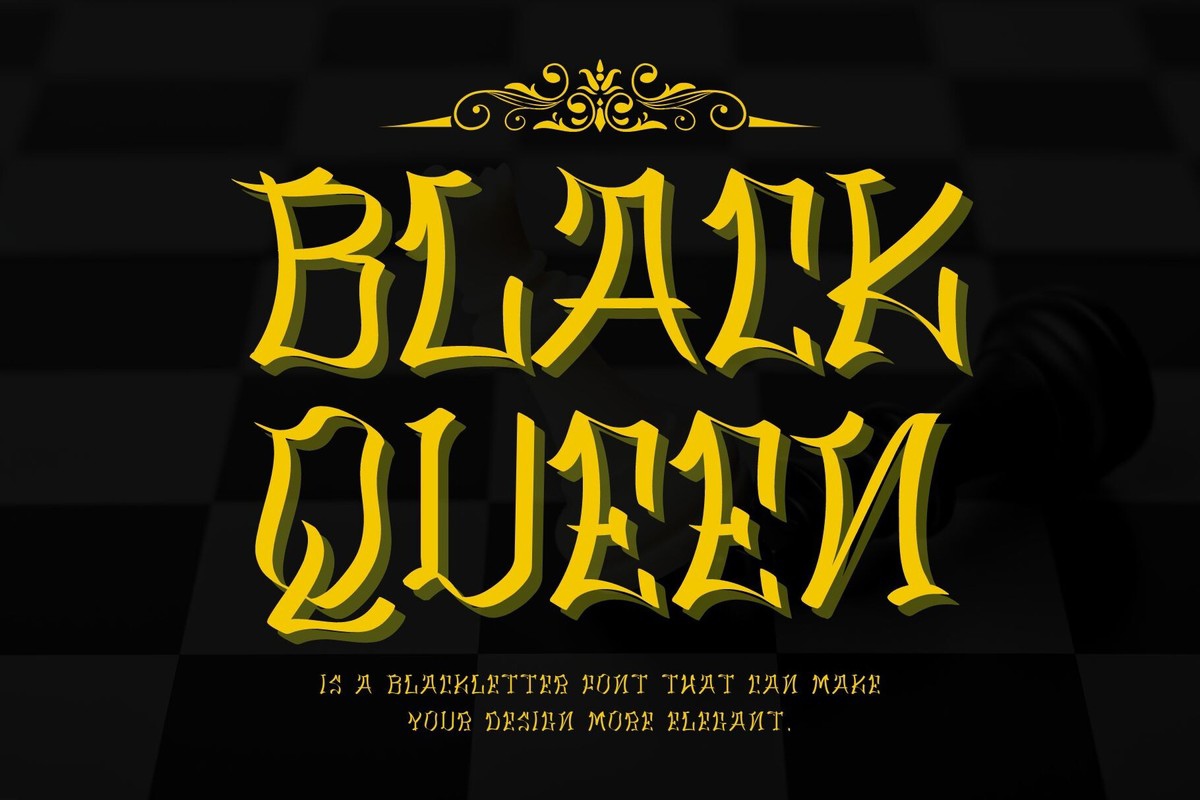 Schriftart Black Queen