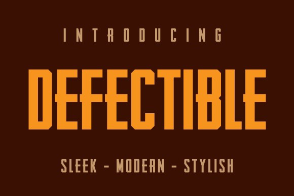 Schriftart Defectible