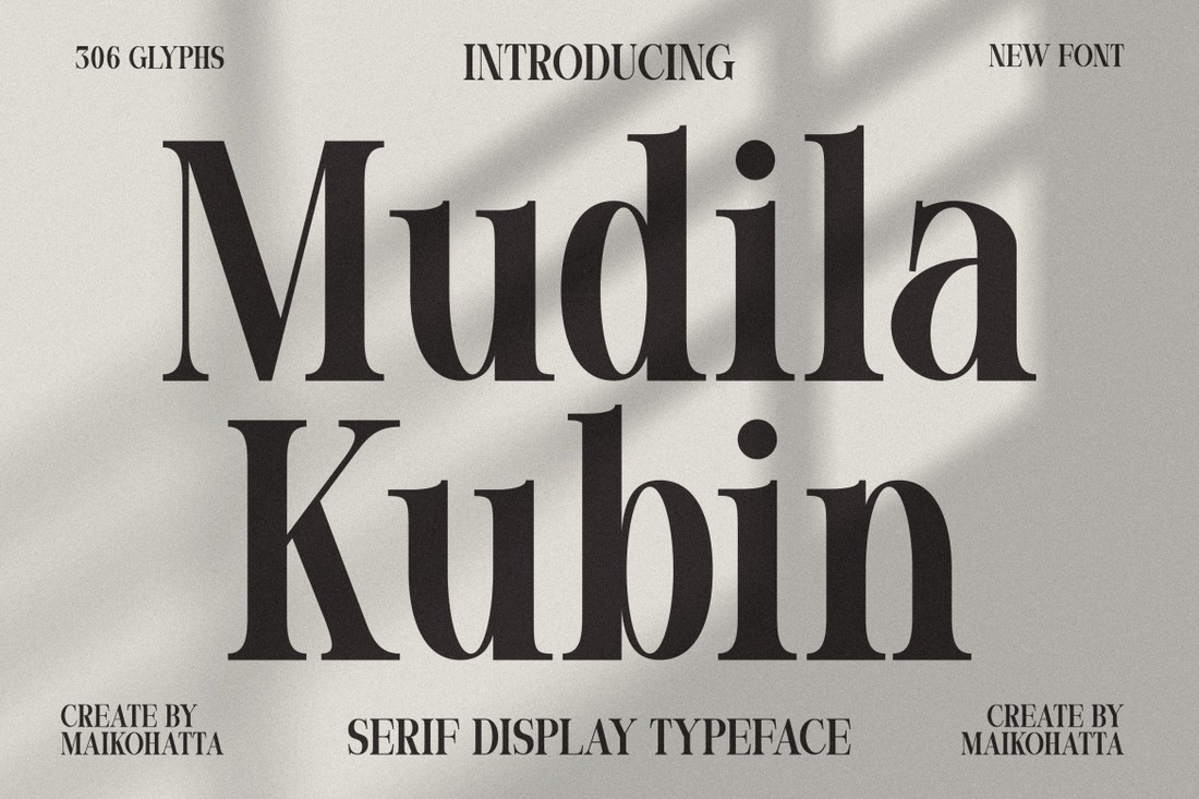 Schriftart Mudila Kubin