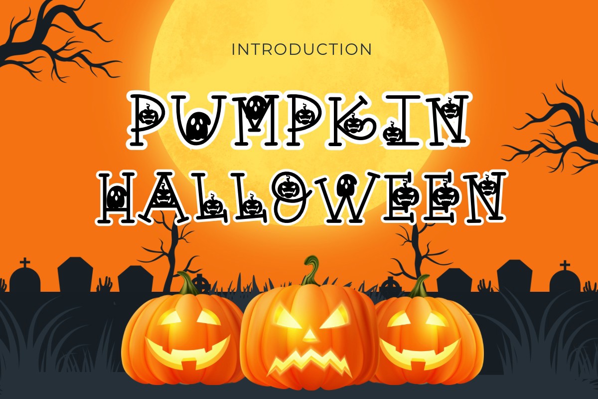 Schriftart Pumpkin Halloween