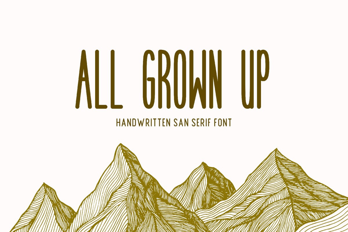 Schriftart All Grown Up