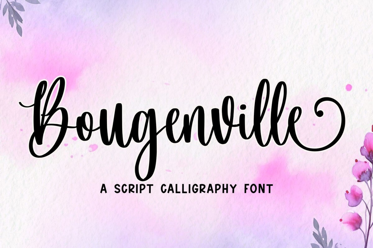 Schriftart Bougenville