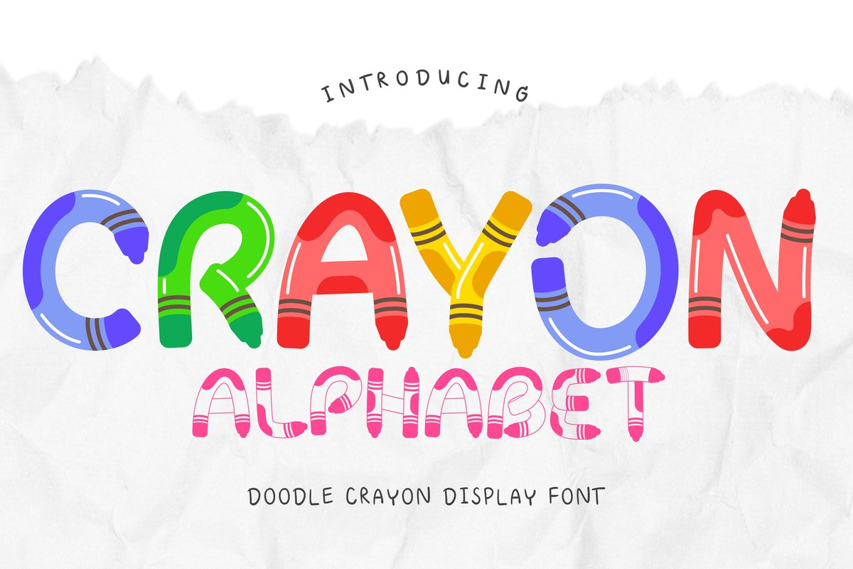 Schriftart Crayon Alphabet