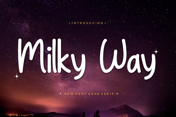 Schriftart Milky Way