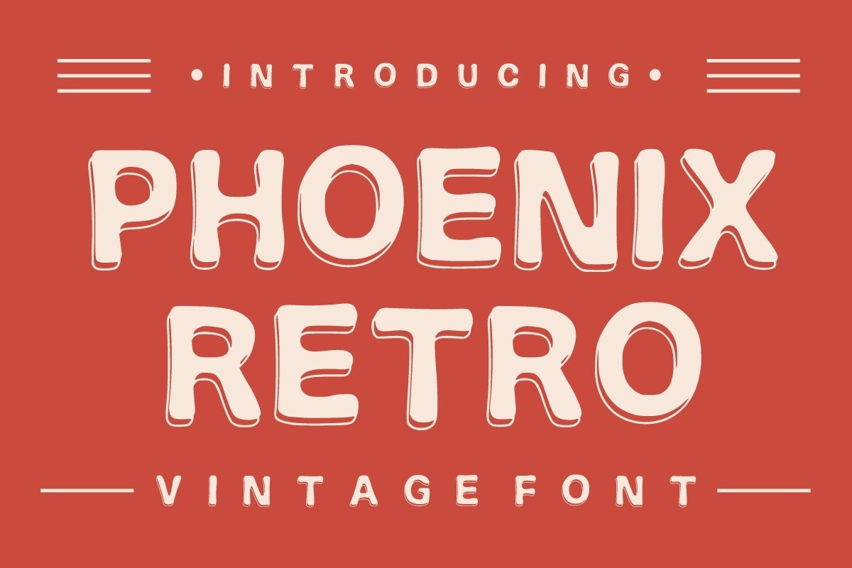 Schriftart Phoenix Retro