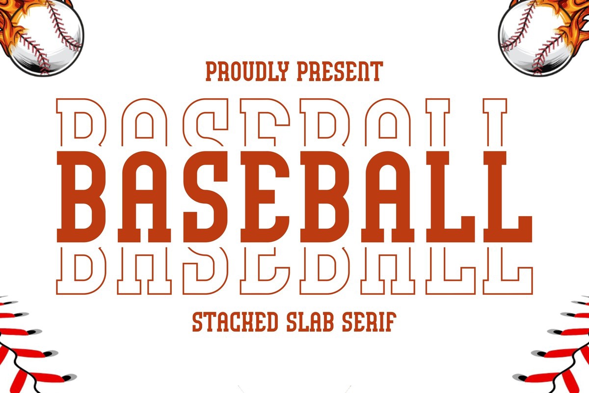 Schriftart Baseball Stacked