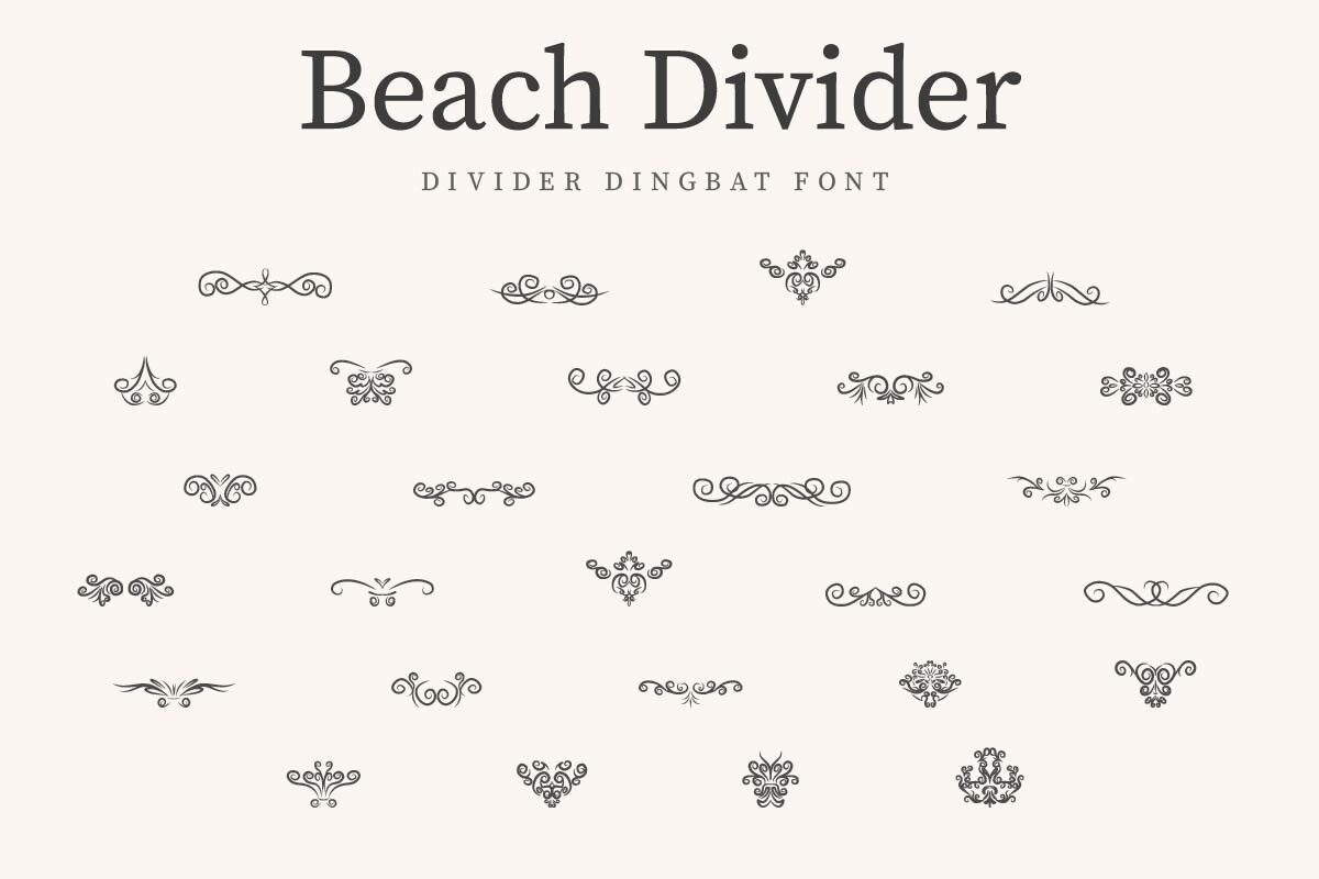 Schriftart BeachDivider