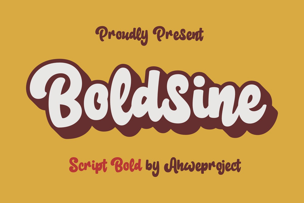 Schriftart Boldsine