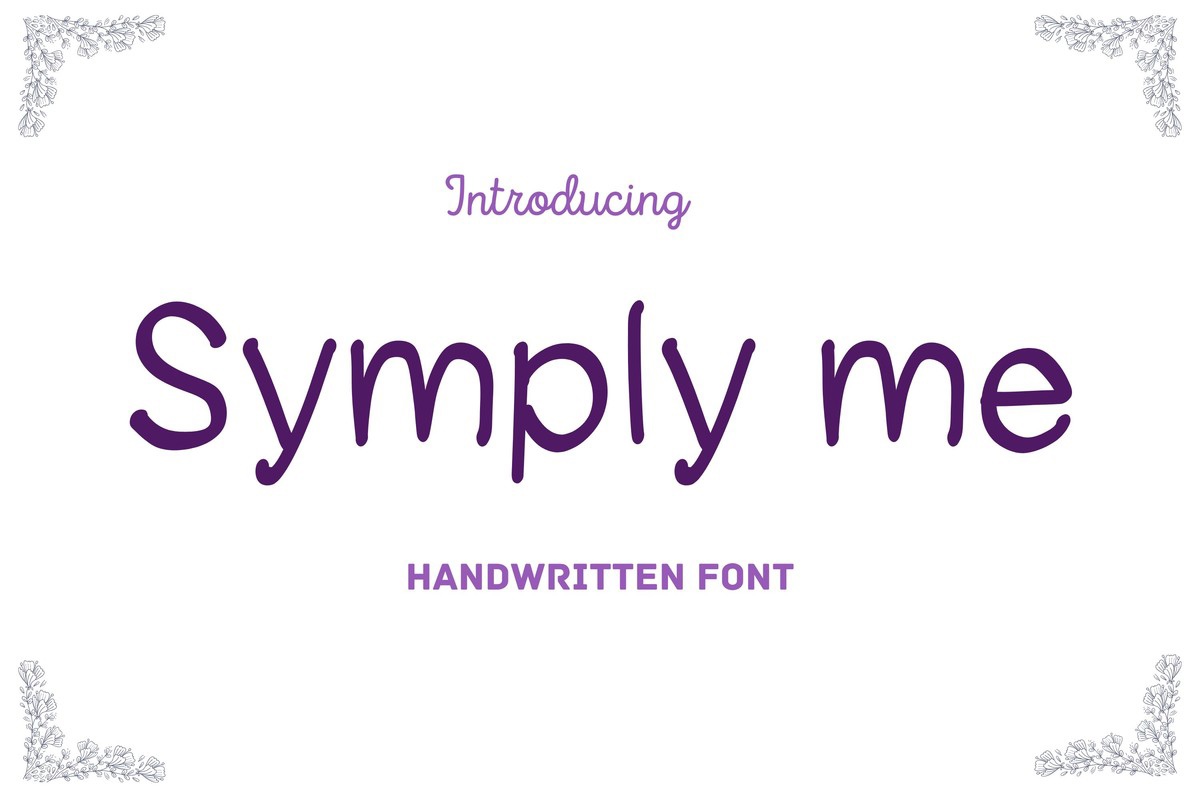 Schriftart Symply Me