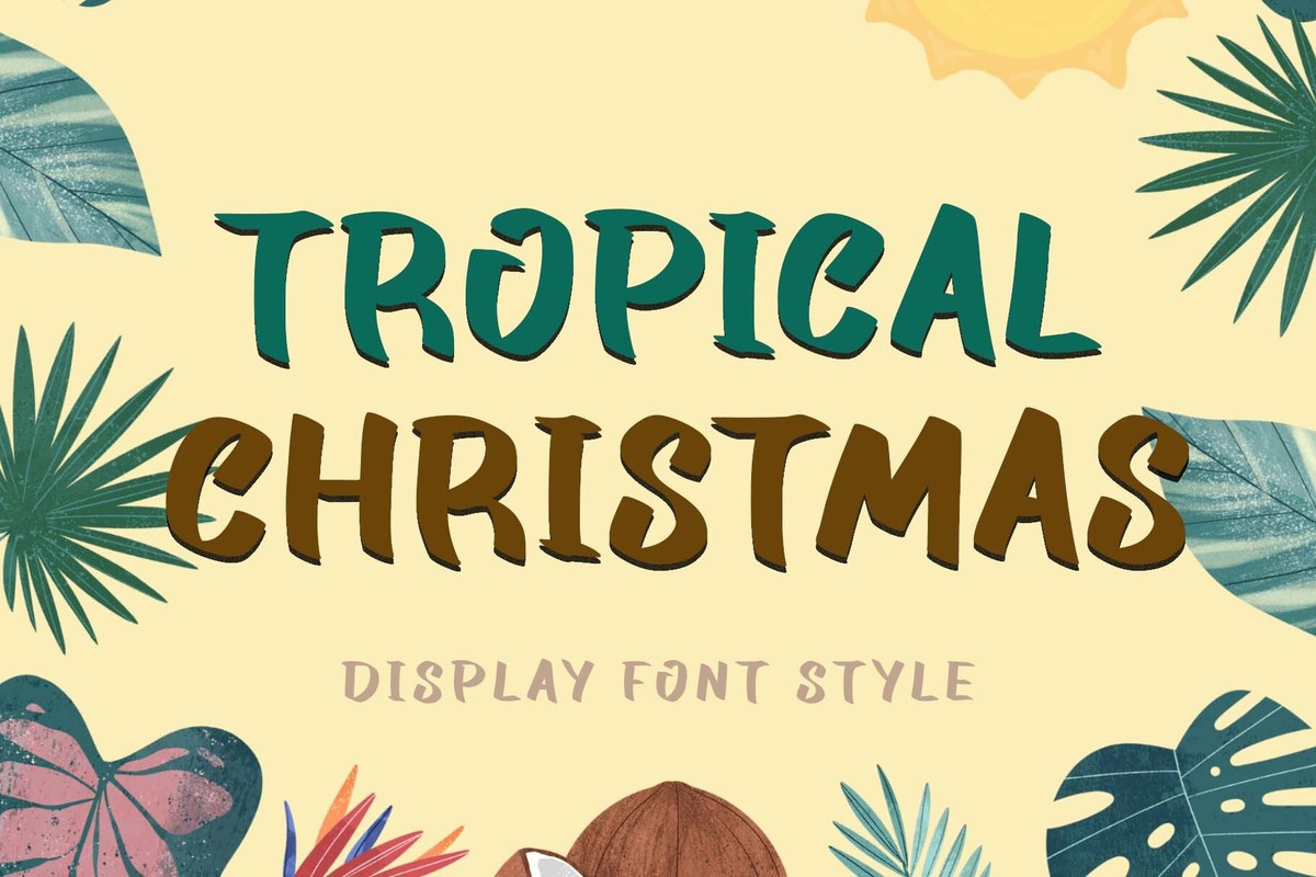 Schriftart Tropical Christmas