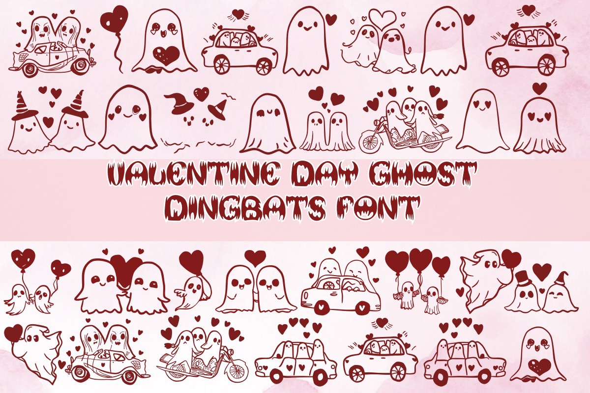 Schriftart Valentine Day Ghost