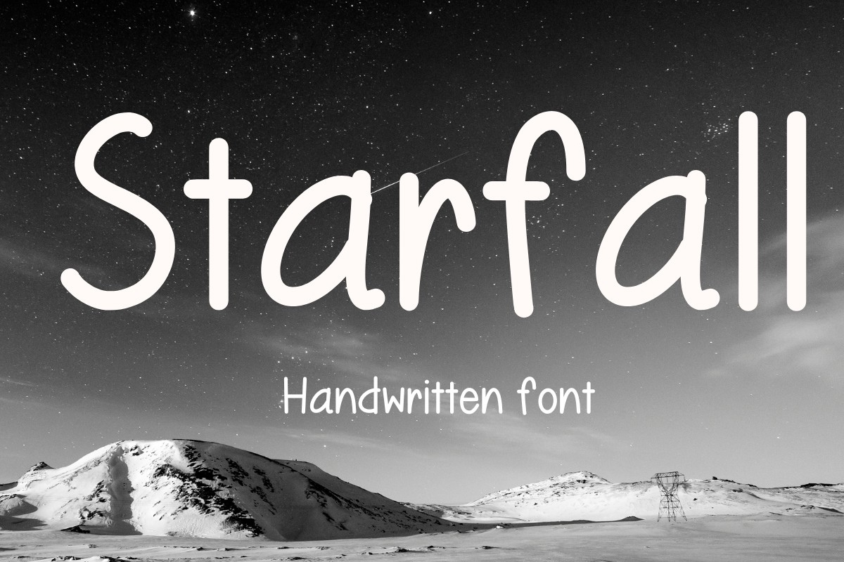 Schriftart Starfall