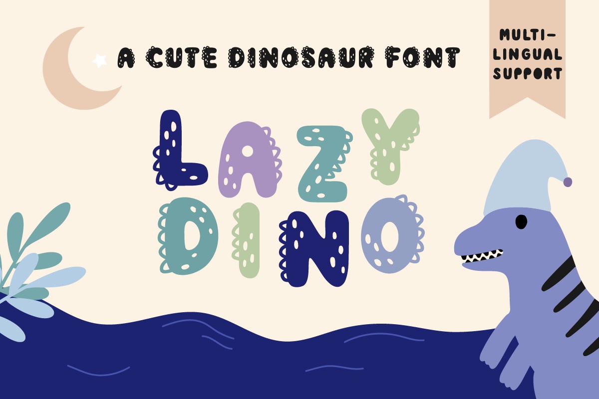 Schriftart Lazy Dino