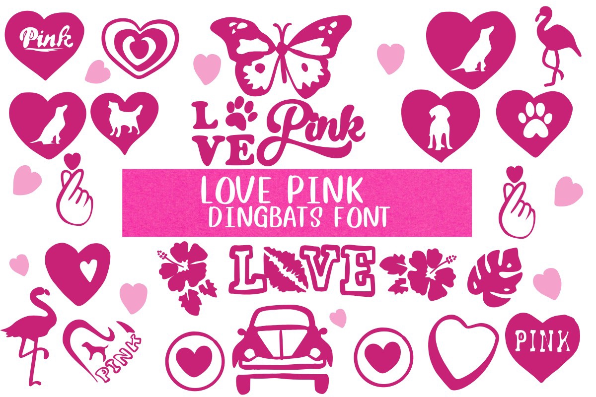 Schriftart Love Pink