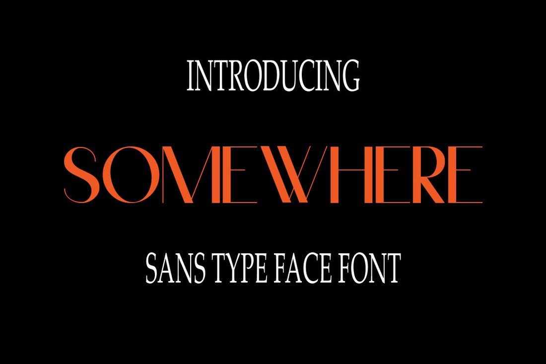 Schriftart Somewhere