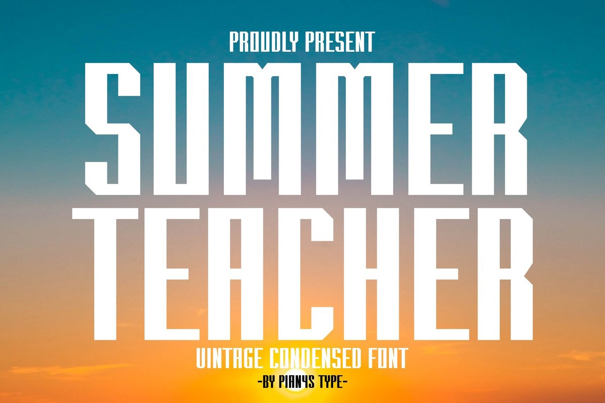 Schriftart Summer Teacher