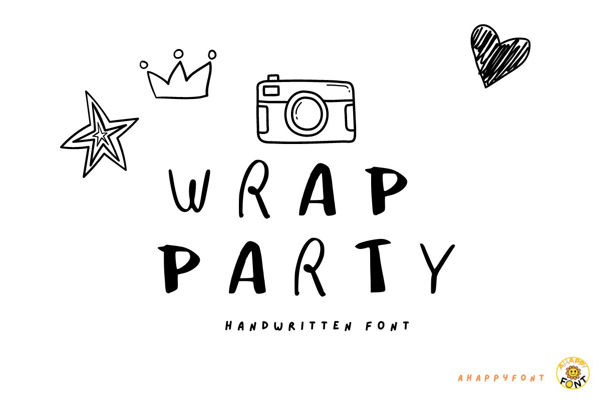 Schriftart Wrap Party