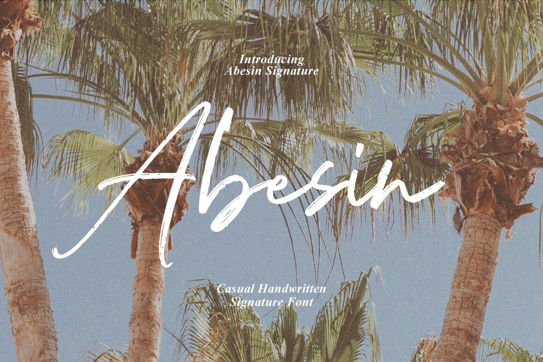 Schriftart Abesin Signature