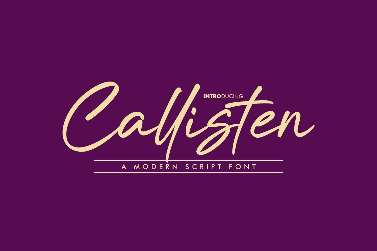 Schriftart Callisten