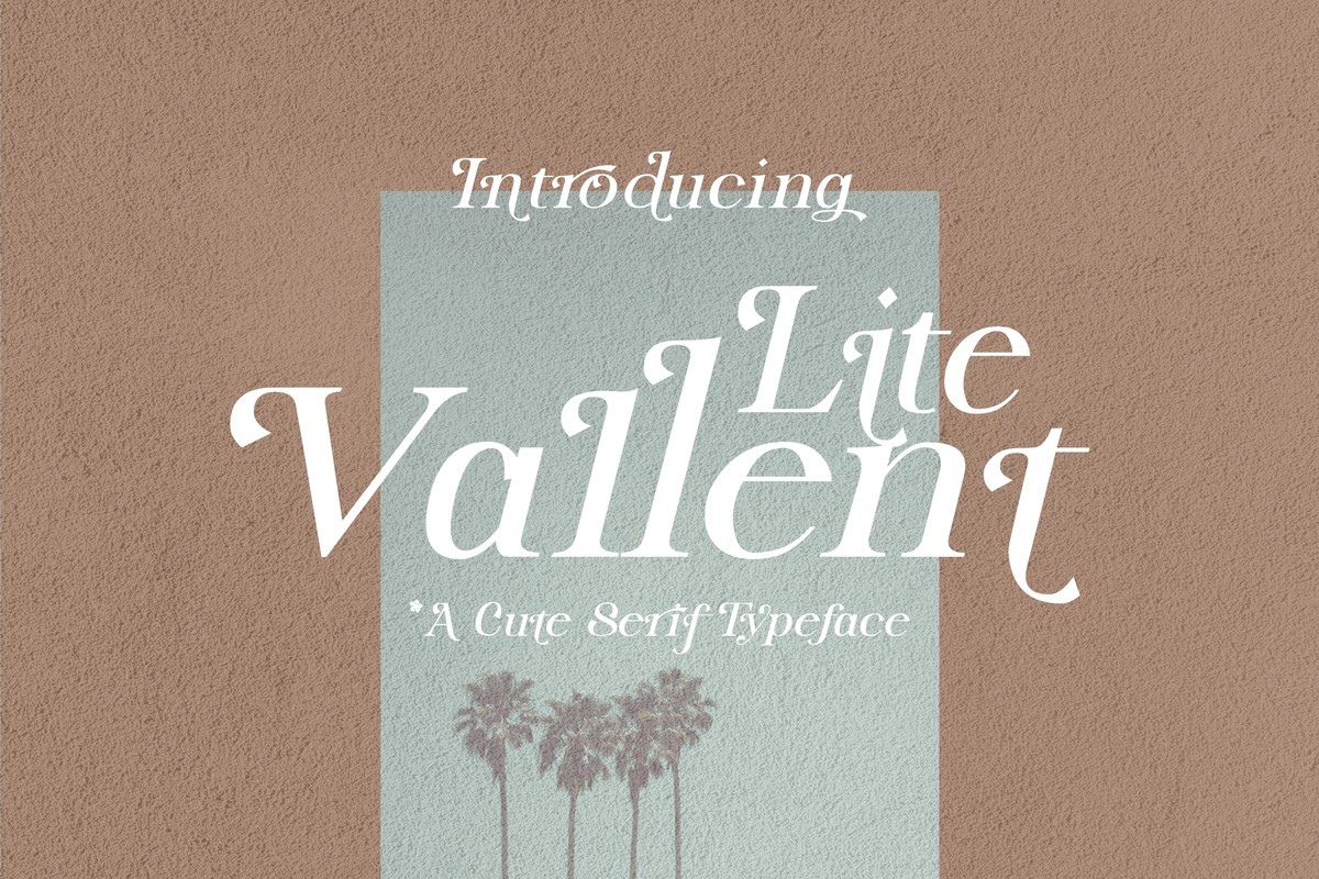 Schriftart Lite Vallent